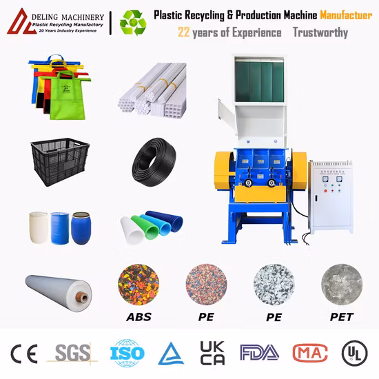 Granulator Raw Material HSS400 PP PVC Waste Plastic Crusher Plastic Recycle Crashing Machine for Auxiliary Injection Machine