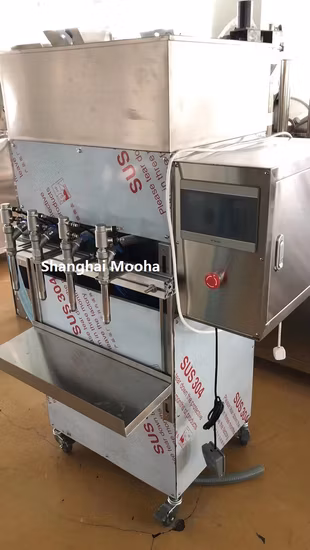 Precio bajo de fábrica semiautomático agua líquida potable aceite de especias salsa de soja leche vinagre mermelada gelatina champú taza llenado de botellas máquina de embalaje
