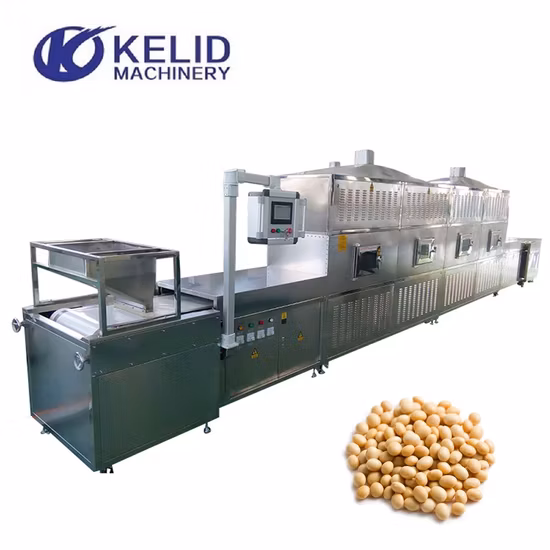 Túnel industrial Microondas Alimentos Granos Nueces Especias Té de hierbas Hojas Polvo Curado Esterilización Secadora Secadora