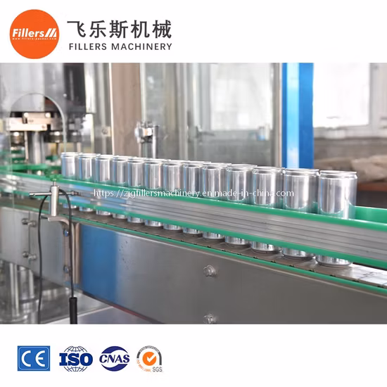 Máquina llenadora de bebidas enlatadas de alta calidad/sistema de sellado de embotellado/equipo de enlatado