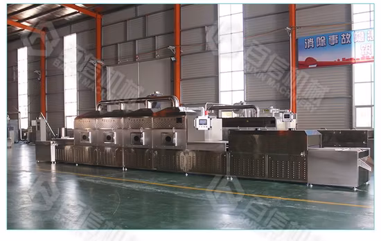 Proveedor chino CE Transportador de control PLC Tenebrio Molitor Equipo personalizado Microondas Secador Bsfl Máquina de esterilización y secado